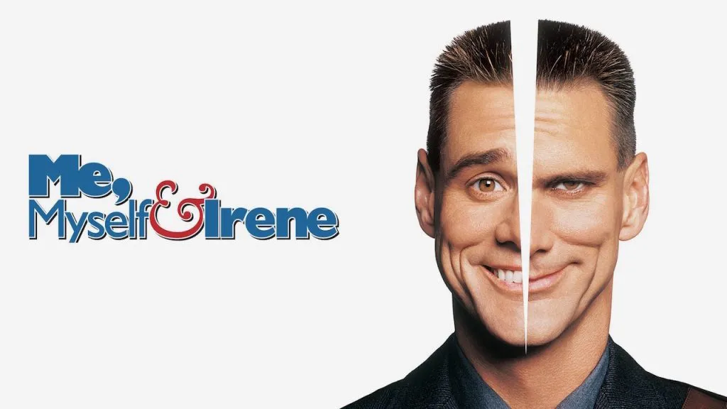 Title art from one of the funniest Jim Carrey movies, Me, Myself &amp; Irene.