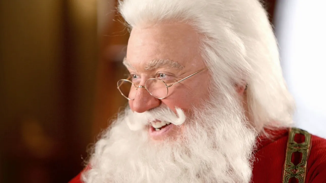 Tim Allen as Santa Clause in the Christmas movie The Santa Clause 3.