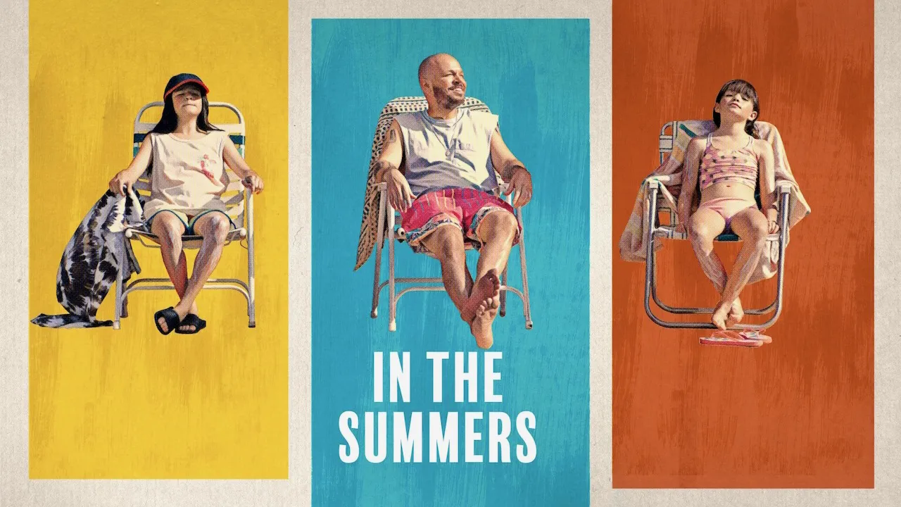 Title art for the independent film, In the Summers, now streaming on Hulu.