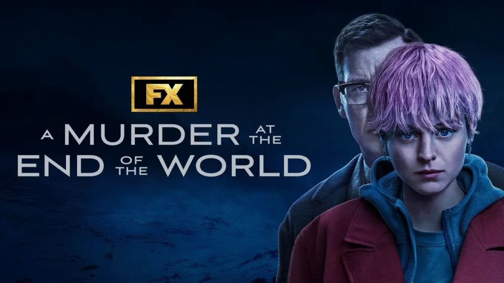 Title art for the new FX series, A Murder at the End of the World.