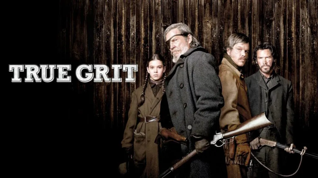 Title art for the Western movie, True Grit.