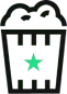 Popcorn bucket icon