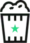 Popcorn bucket icon