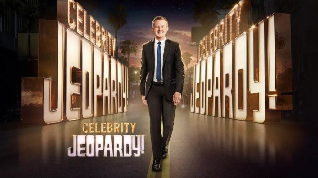 Title art for the game show series, Celebrity Jeopardy.