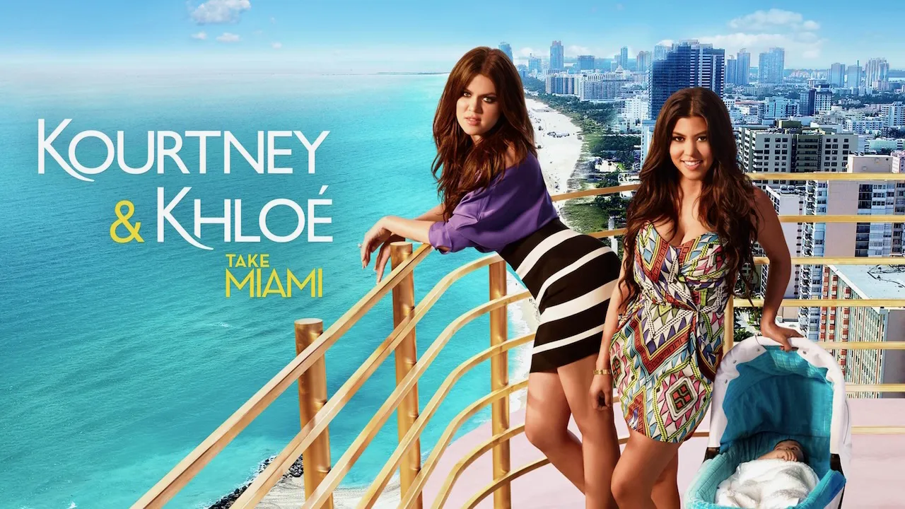 Title art for the Kardashian reality show Kourtney & Khloé Take Miami.