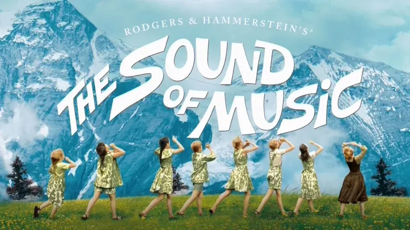 Title art for the Christmas movie, The Sound of Music, on Disney+.
