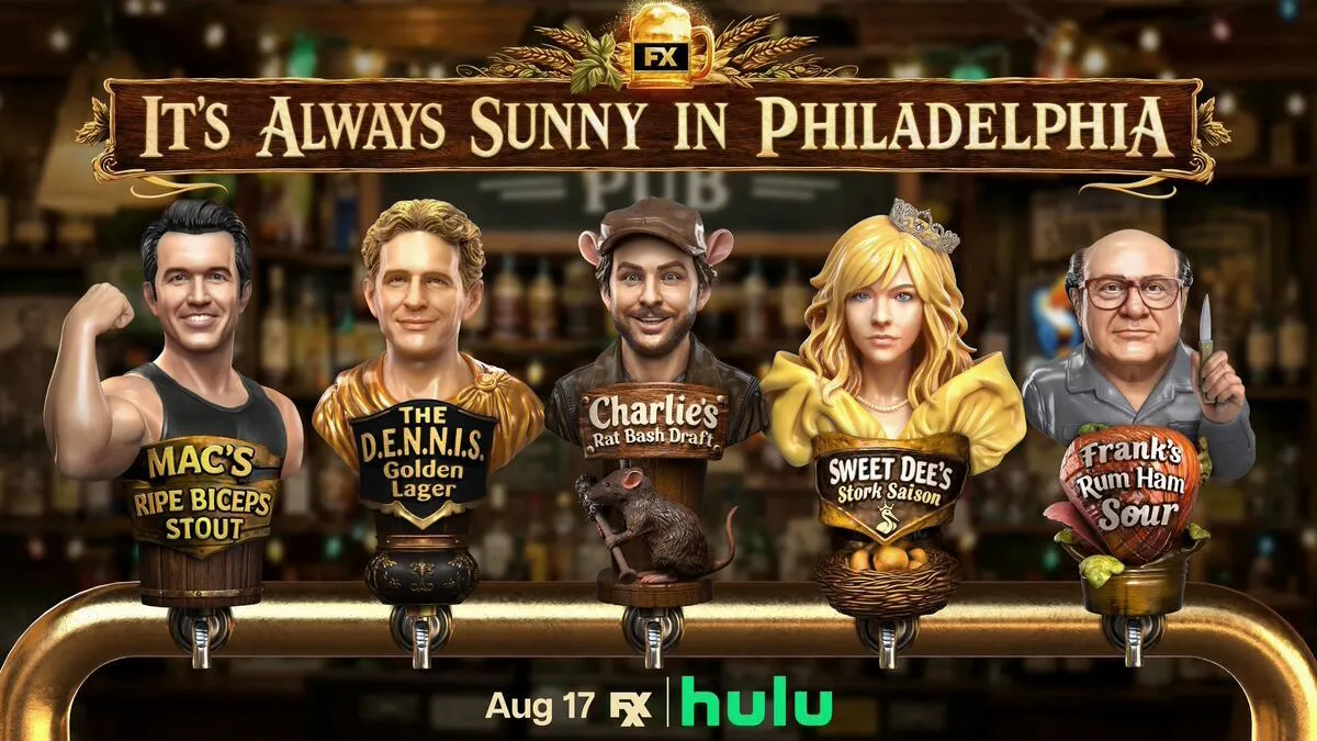 Title art for Season 18 of the FX show It’s Always Sunny in Philadelphia.
