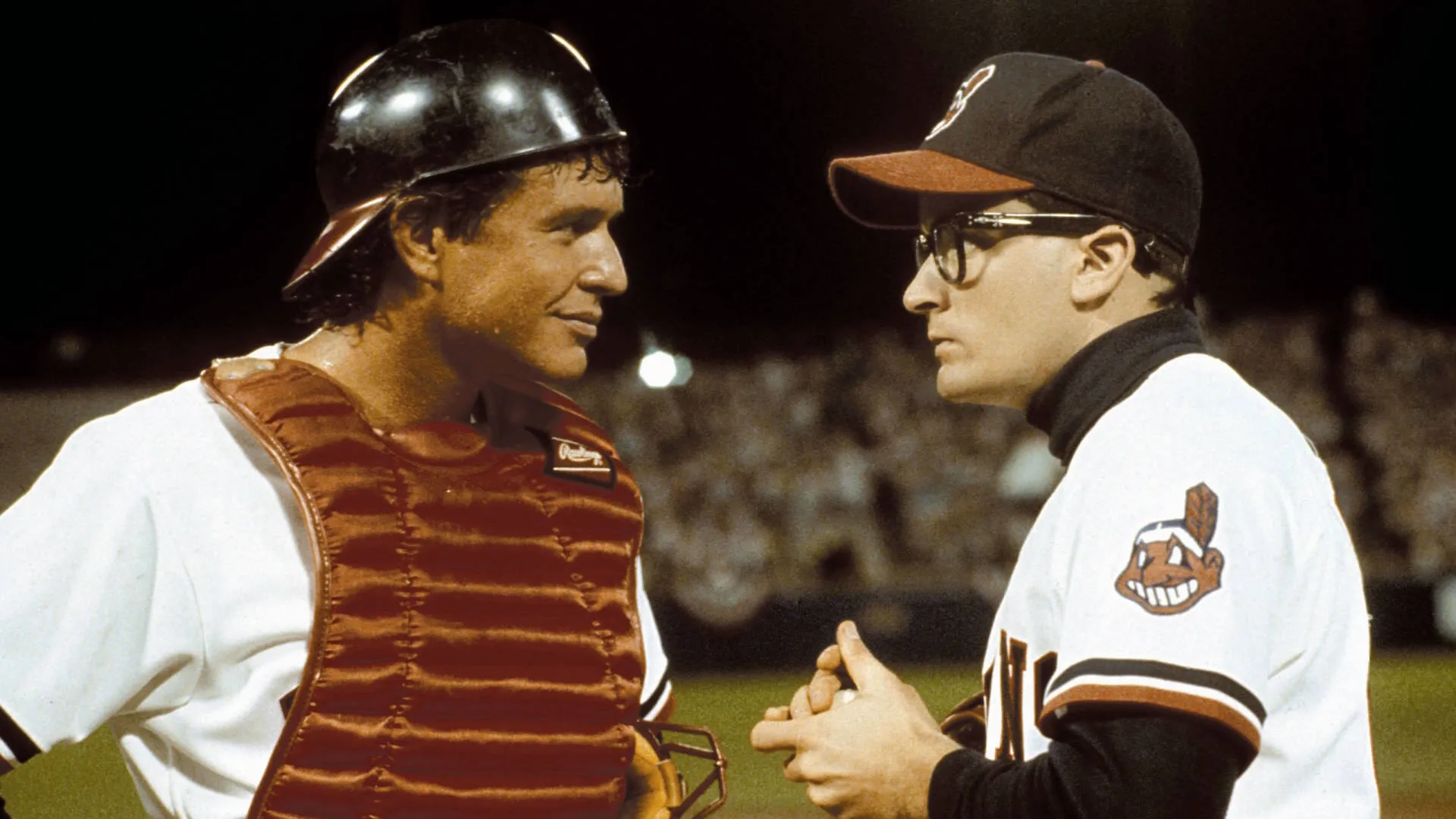 A still image from the baseball movie Major League.