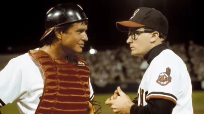 A still image from the baseball movie Major League.