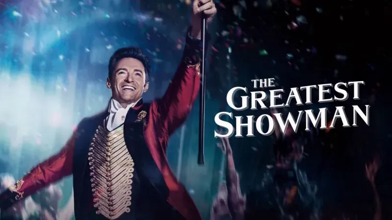 Title art for the family movie, The Greatest Showman.
