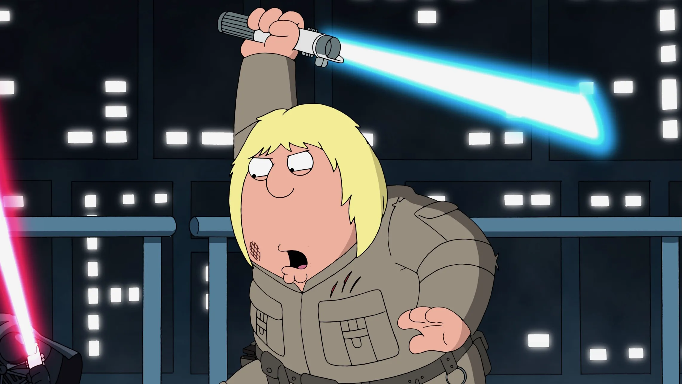 Chris Griffin as Luke Skywalker in Family Guy Star Wars episode “Something, Something, Something, Dark Side.”