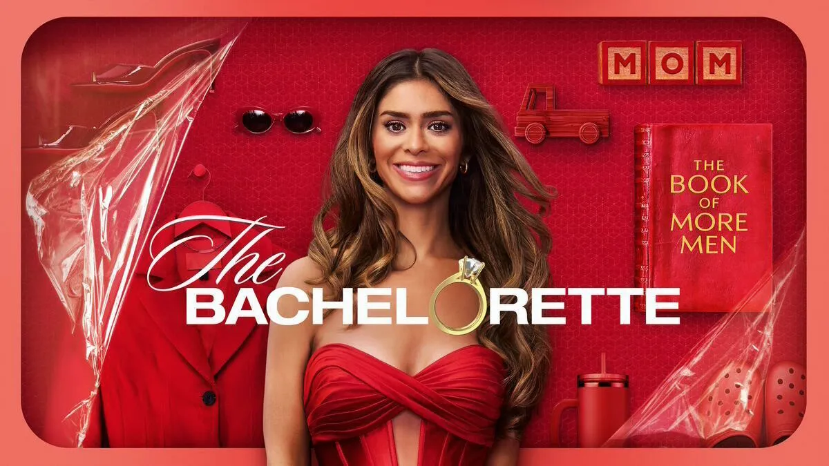 Title art for The Bachelorette starring Taylor Frankie Paul.