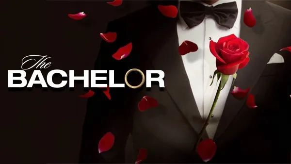 Title art for The Bachelor Franchise reality dating series, The Bachelor.