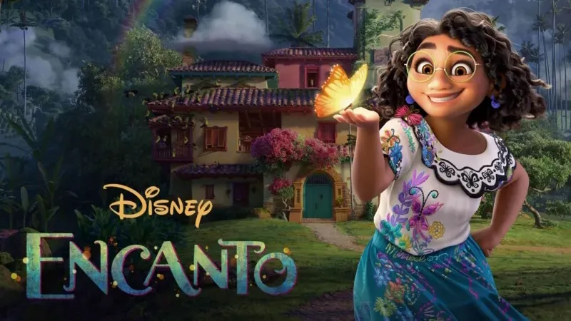 Title art for the Oscar-nominated movie, Encanto.