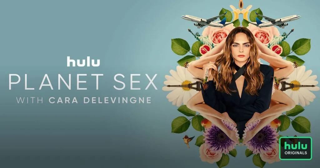 Title art for the LGBTQ+ Hulu Original docuseries, Planet Sex, hosted by Cara Delevingne.
