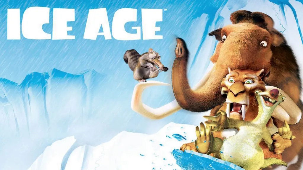 Title art for the Disney animated movie, Ice Age.