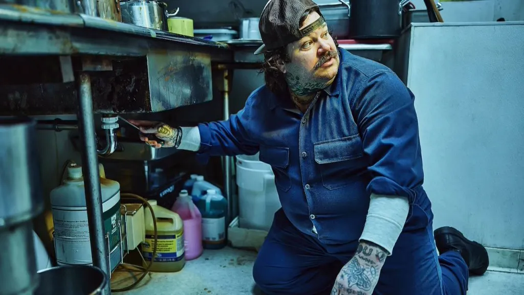 A still of Matty Matheson as Neil in the FX series, The Bear.