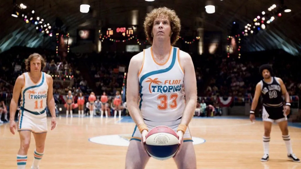 A still image from Semi-Pro, one of the funniest Will Ferrell movies.