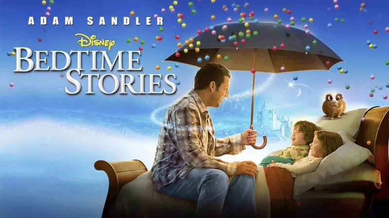 Title art for the Adam Sandler Disney movie, Bedtime Stories.
