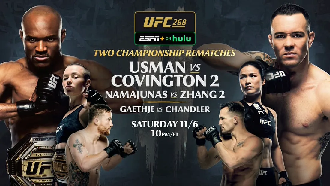 Title art for the UFC 268 Fight.