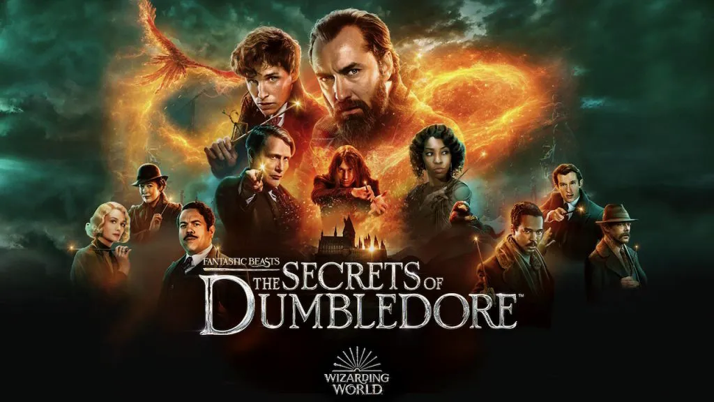Title art for the movie Fantastic Beasts: The Secrets of Dumbledore.