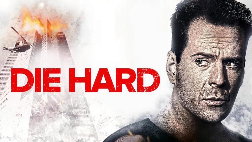 Title art for the classic Bruce Willis action movie, Die Hard.