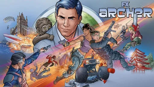 Title art for the adult cartoon, Archer.