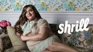 Title art for the female-driven comedy Shrill.