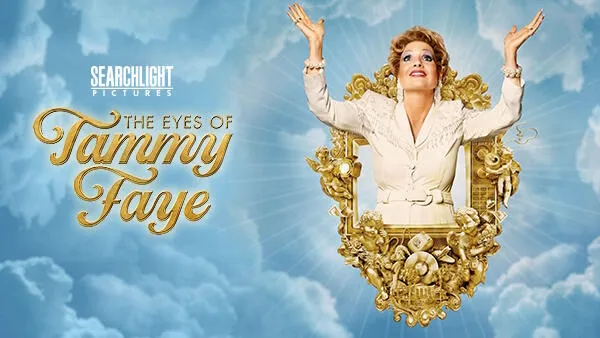 Title art for the Oscar-winning movie, The Eyes of Tammy Faye.