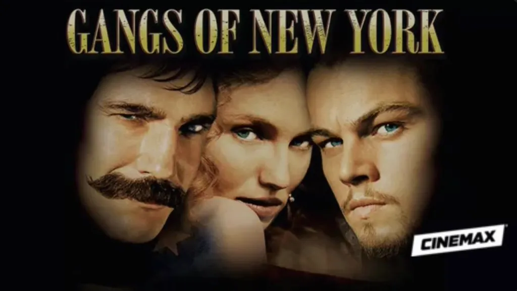 Title art for the gangster movie, Gangs of New York.