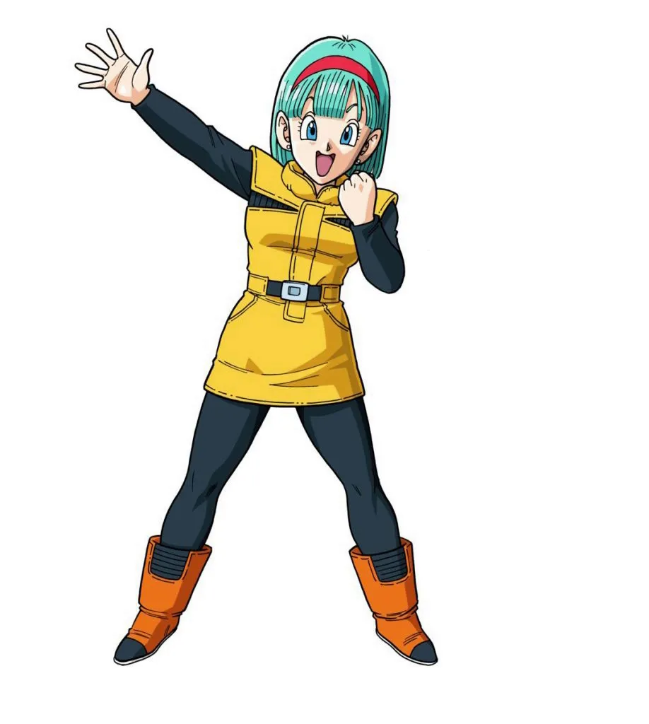 A still image of the animated Dragon Ball character, Bulma.