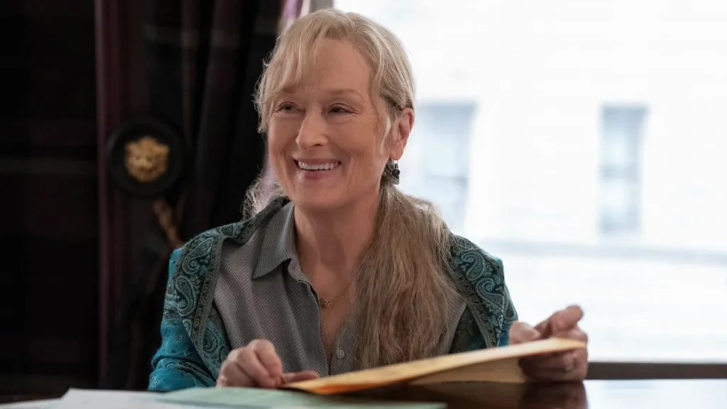 A promotional image of Meryl Streep as Loretta Durkin in Only Murders in the Building.