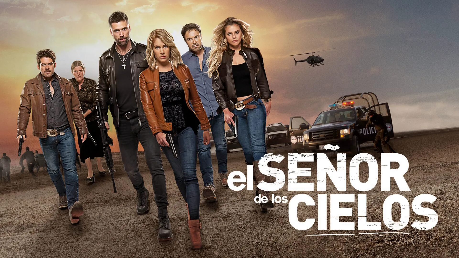 Title art for the Telemundo telenovela series El Señor de los Cielos.