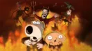 This image shows the key art for the upcoming Family Guy Halloween special "Happy Hell-o-ween".