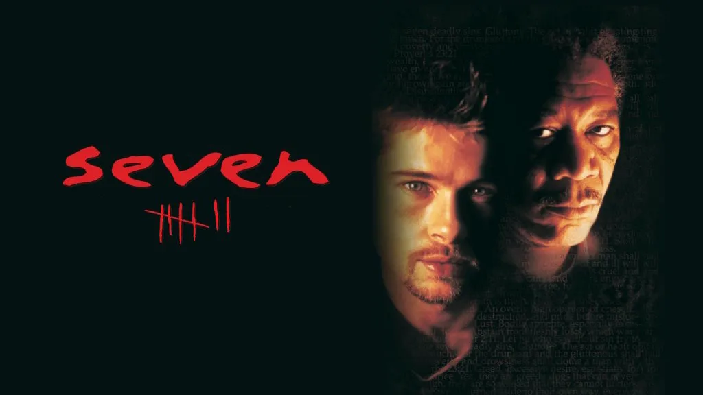 Title art from Seven, one of the best Brad Pitt films.