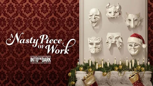 Title art for the Christmas thriller movie, A Nasty Piece of Work.