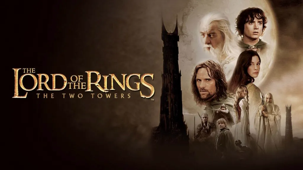 Title art for The Lord of the Rings movie, The Two Towers.