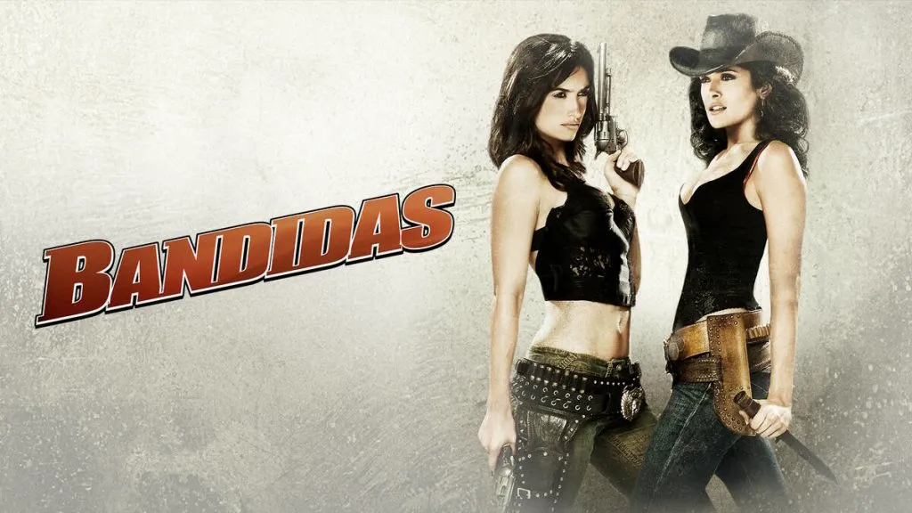 Title art for the Western movie, Bandidas.