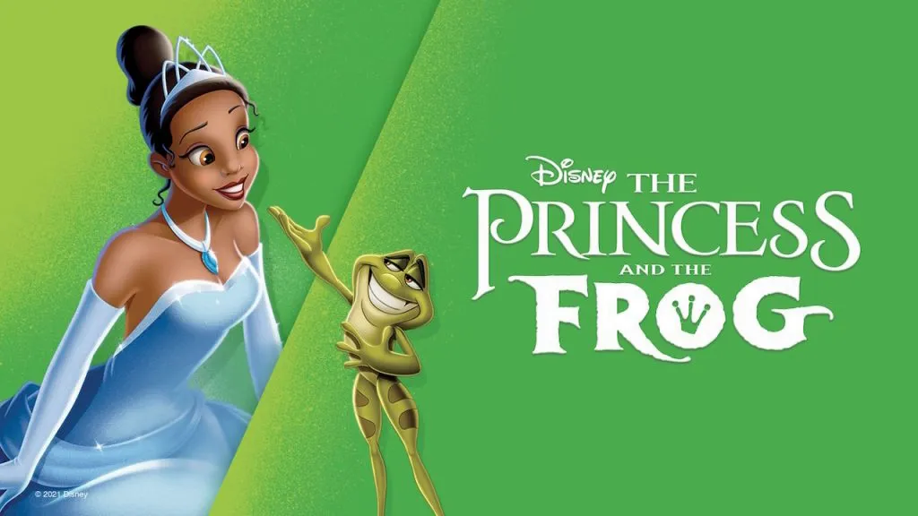 Title art from the 2000s Disney movie, The Princess and the Frog.