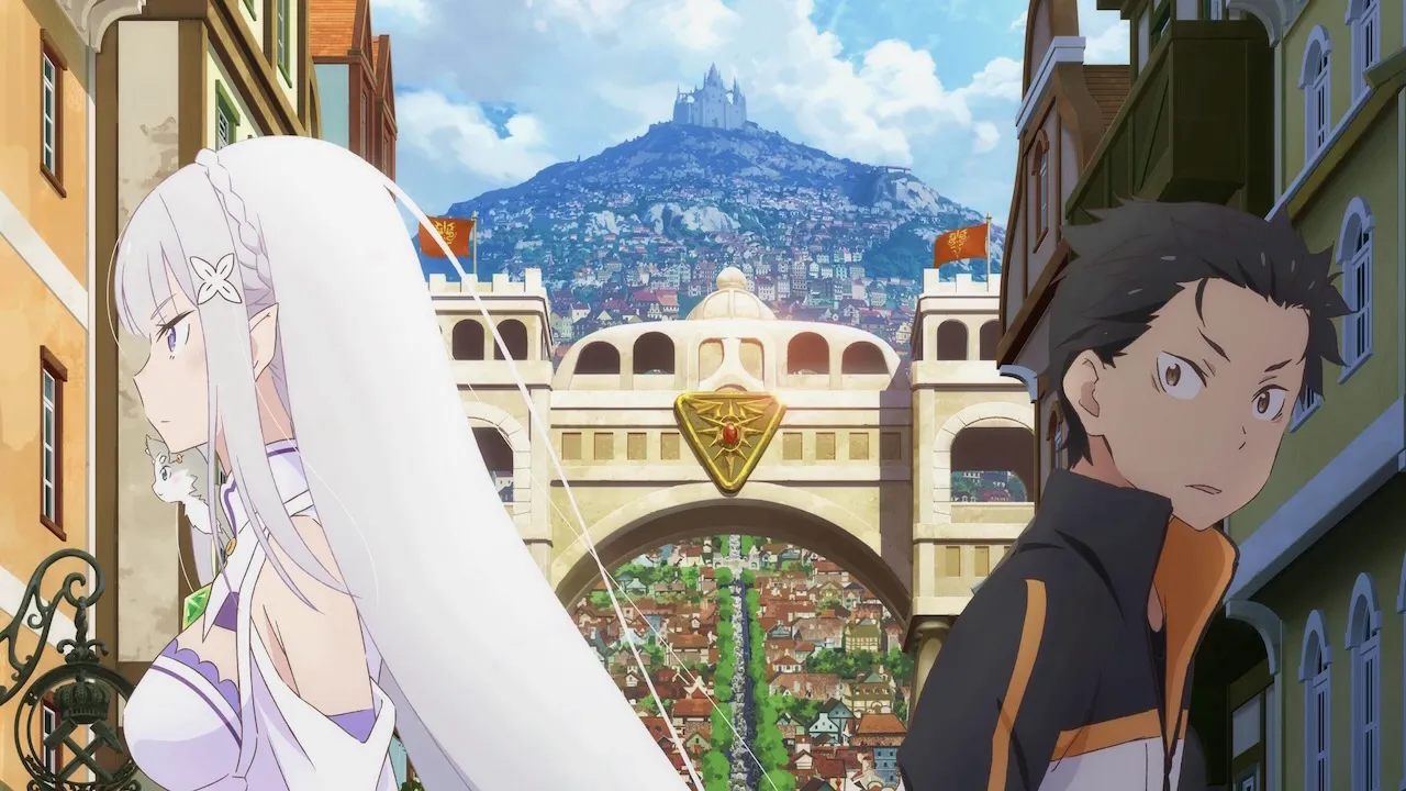 A still image from one of the best isekai anime series, Re:Zero.