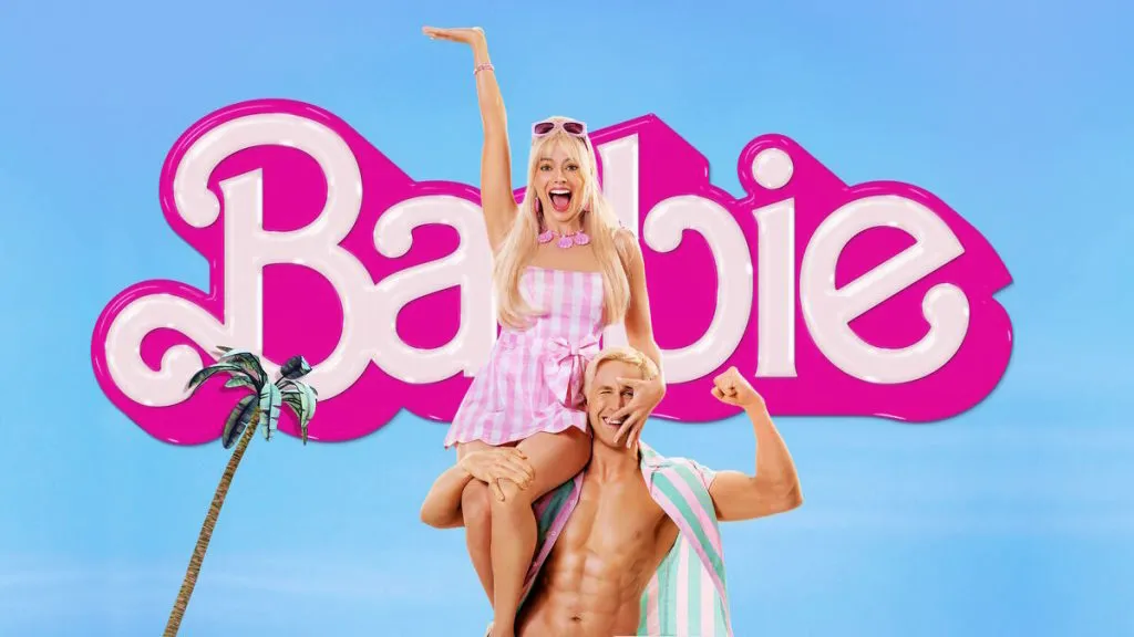 Title art for the movie Barbie, streaming on Max.