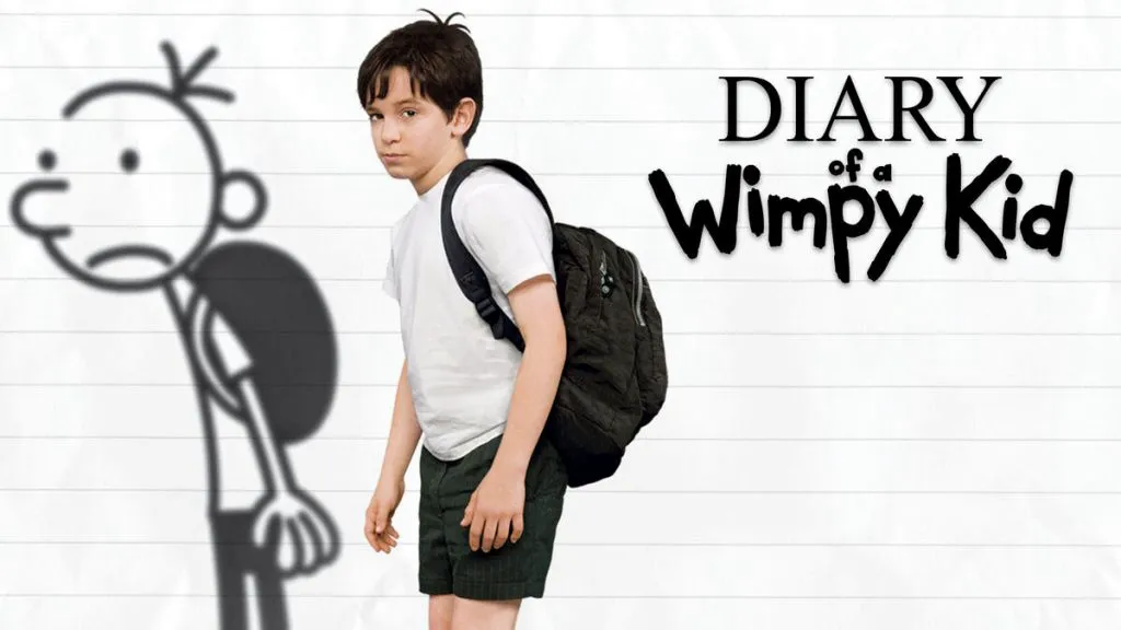 Title art featuring Greg Heffley as Zachary Gordon in Diary of a Wimpy Kid.