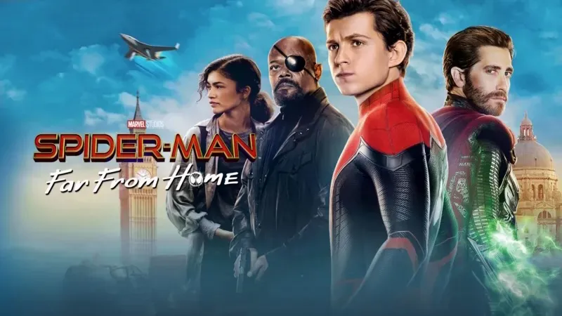 Title art for the Marvel movie, Spider-ManTM: Far From Home.