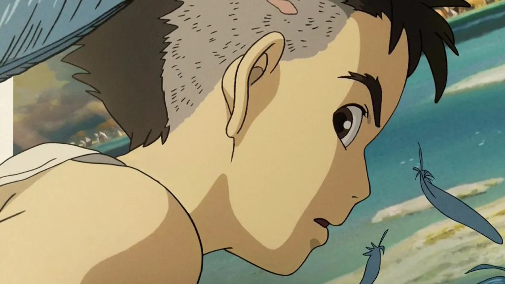 A promotional image for the Studio Ghibli movie, The Boy and the Heron.