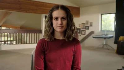 A still image of Shari Franke in the Hulu Original documentary, Devil in the Family: The Fall of Ruby Franke.