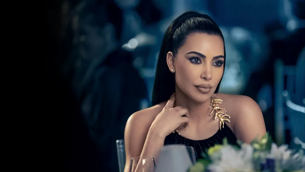 A still image of Kim Kardashian as Siobhan Corbyn in AHS: Delicate.