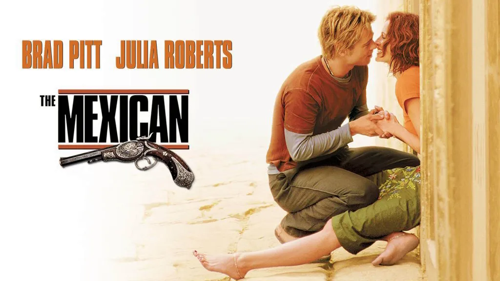 Title art from The Mexican, one of the greatest Brad Pitt movies to watch.