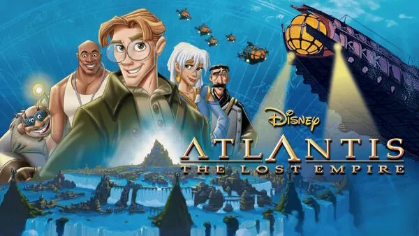 Title art from the 2000s Disney movie, Atlantis: The Lost Empire.