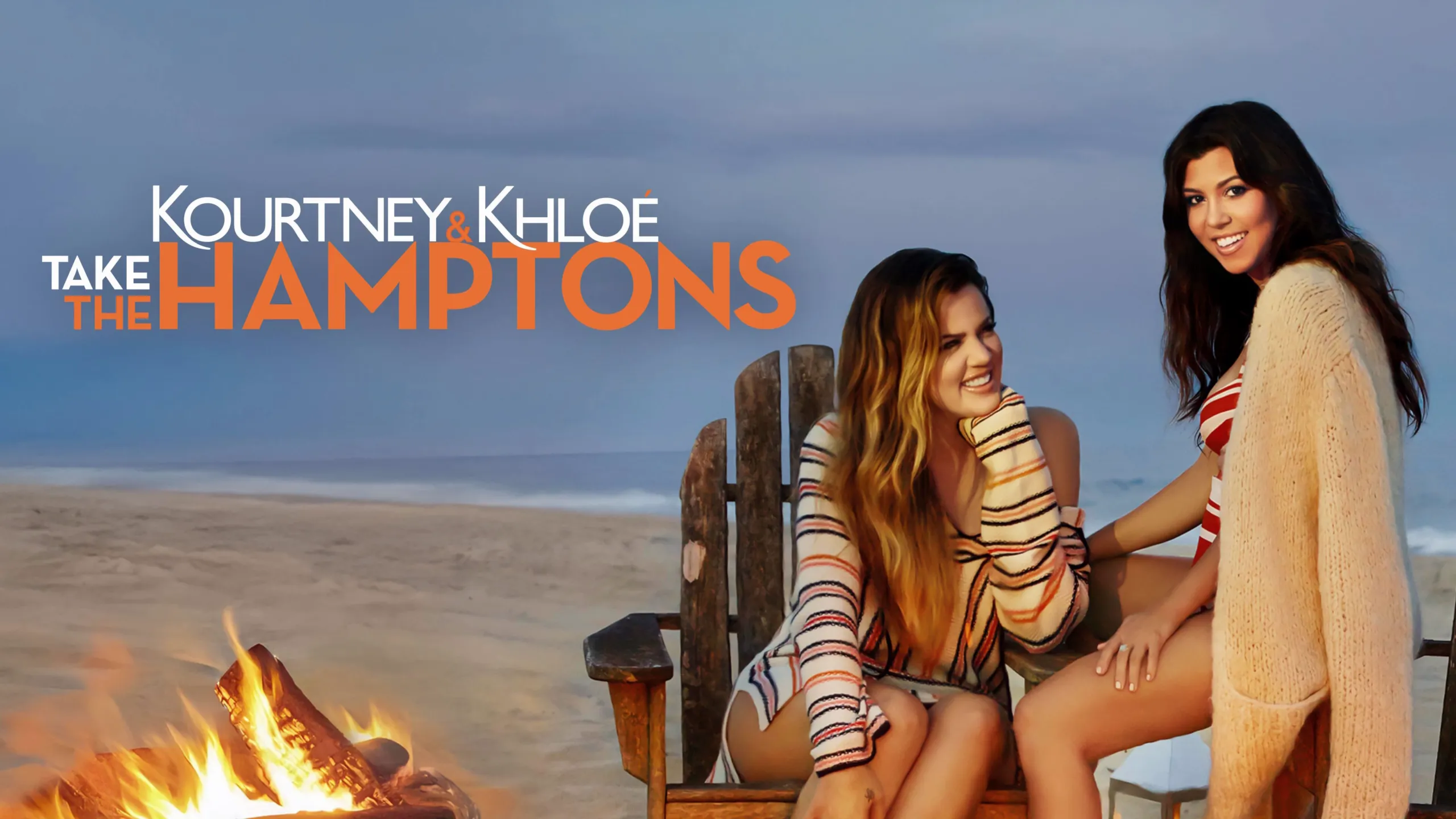 Title art for the Kardashian reality show Kourtney & Khloé Take The Hamptons.