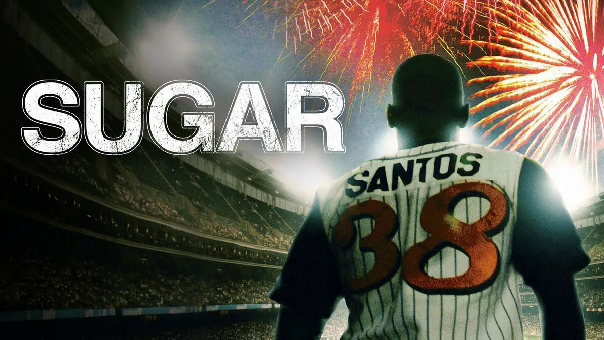 Title art for the baseball movie Sugar.